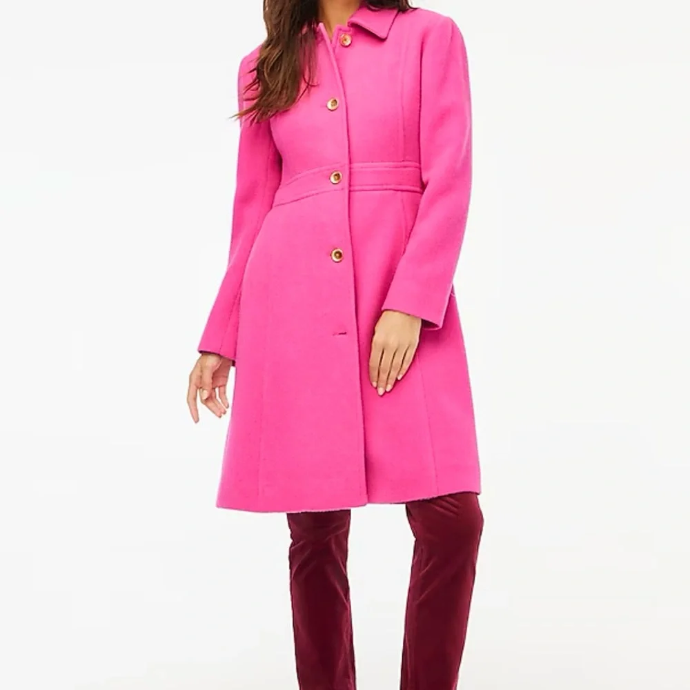 J.Crew Pink Coat Wool Lady Day - NEW with Tags - Picture 2 of 6